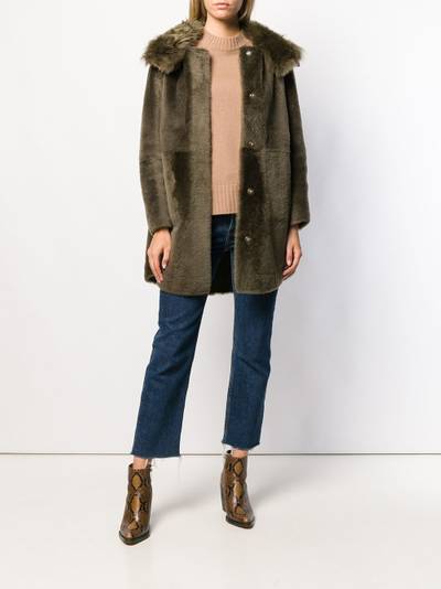 Yves Salomon hooded shearling coat outlook