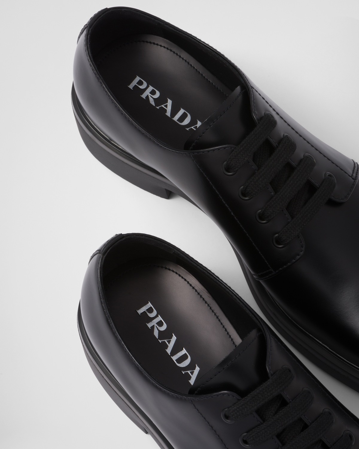 Brushed leather Derby shoes - 6
