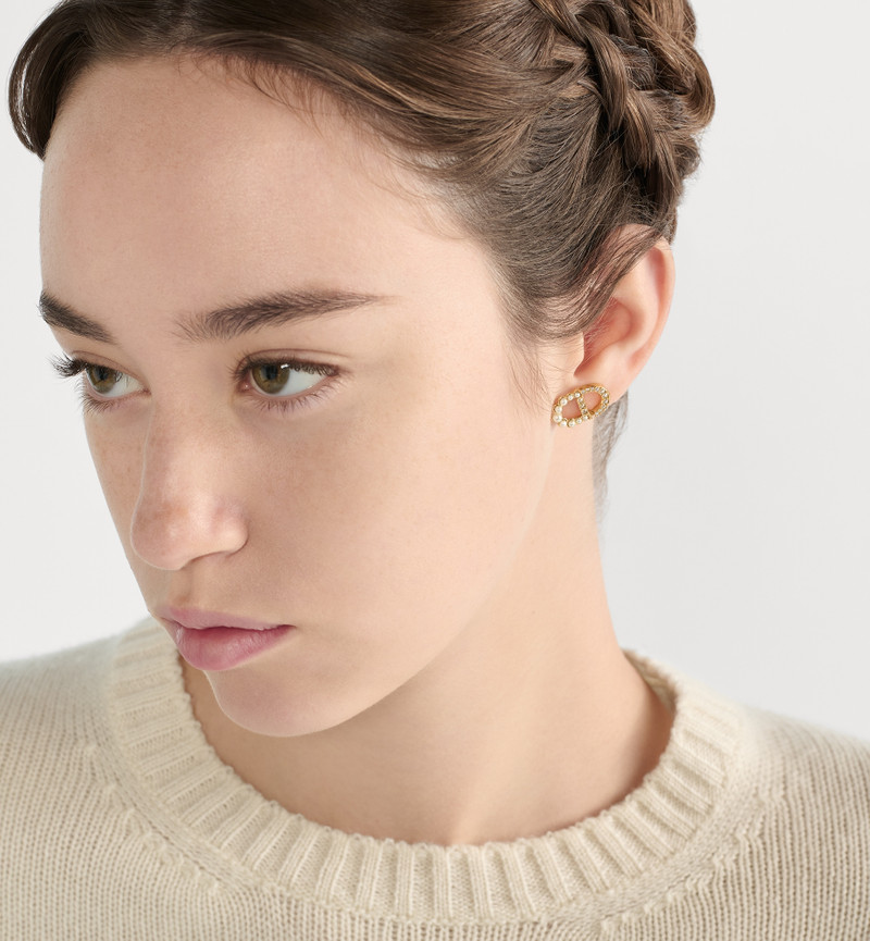 Dior Petit CD Duo Stud Earrings outlook