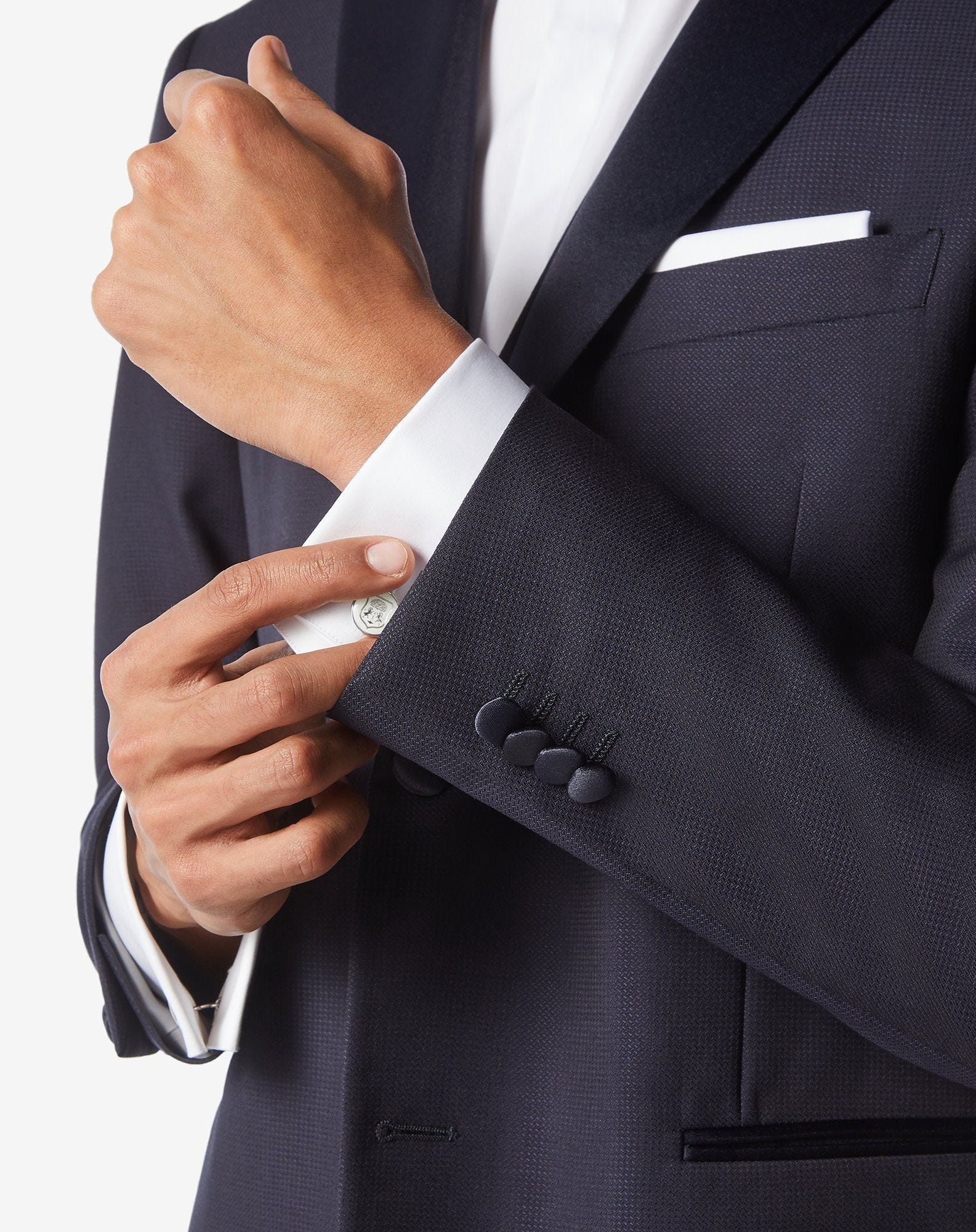 Blue wool and silk tuxedo - 6