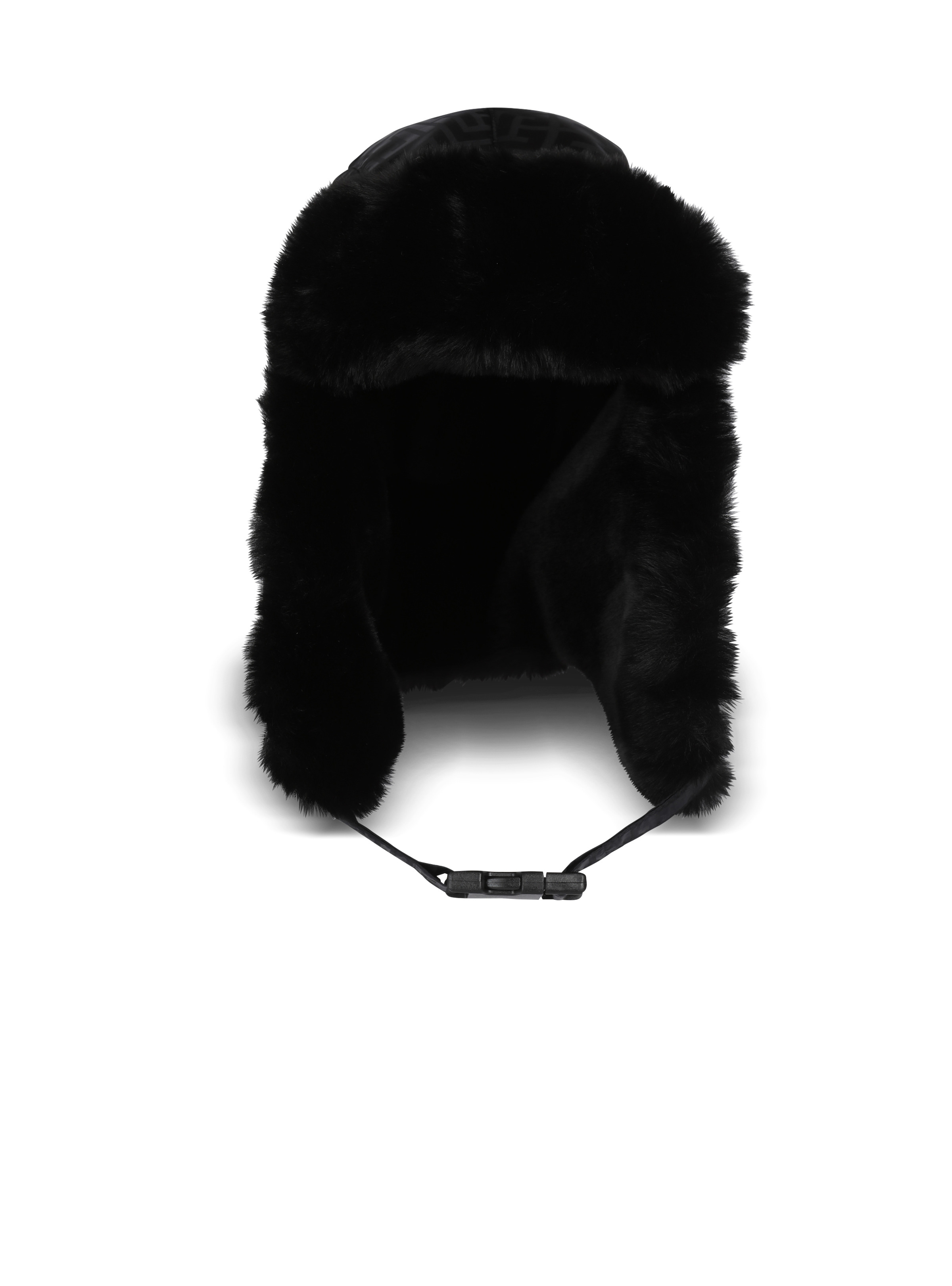 Balmain monogram faux fur hat - 3