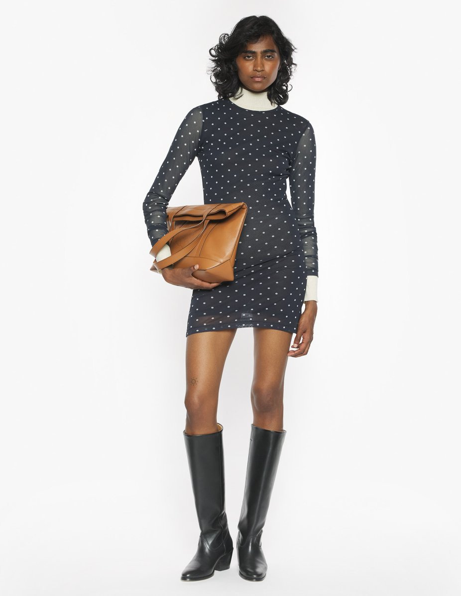 POLKA DOT MESH MINI DRESS - 2
