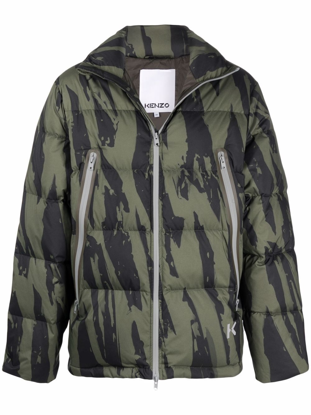 Pleat Camo-print puffer jacket - 1