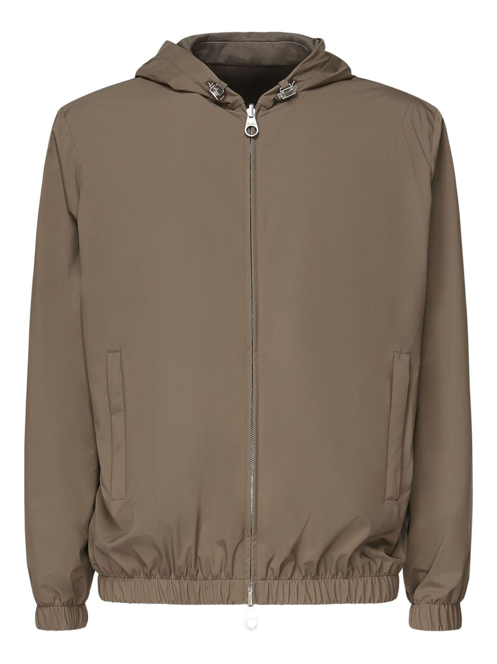hooded zip-fastening jacket - 1