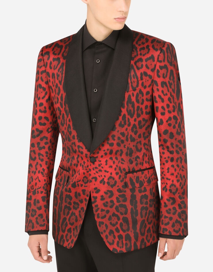 Leopard-print satin Sicilia-fit tuxedo jacket - 4