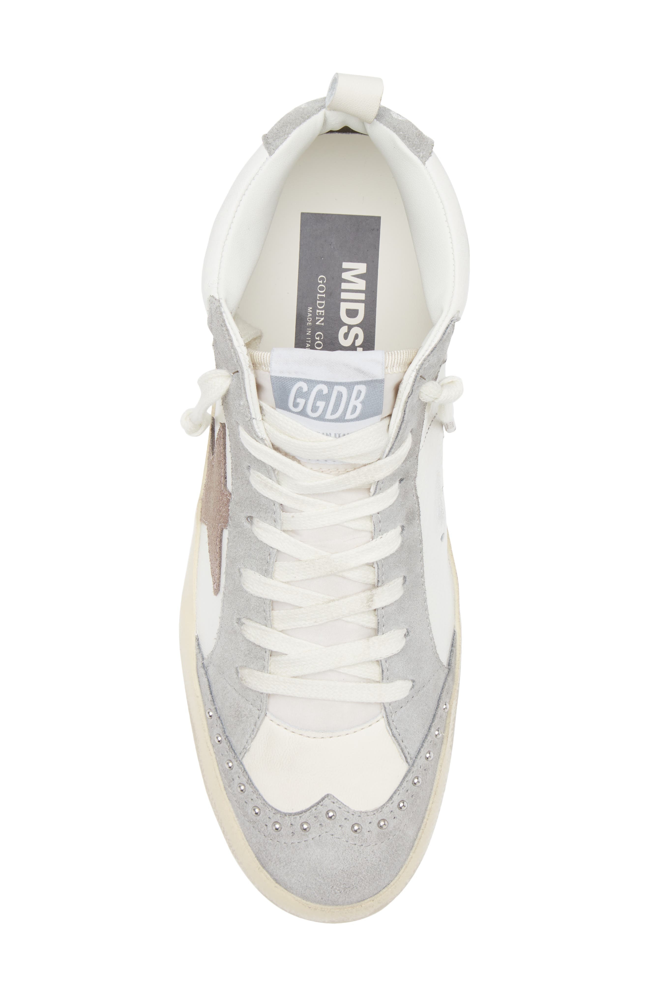 Golden Goose Midstar Sneaker in White/Silver Sconce/Brown at Nordstrom - 5