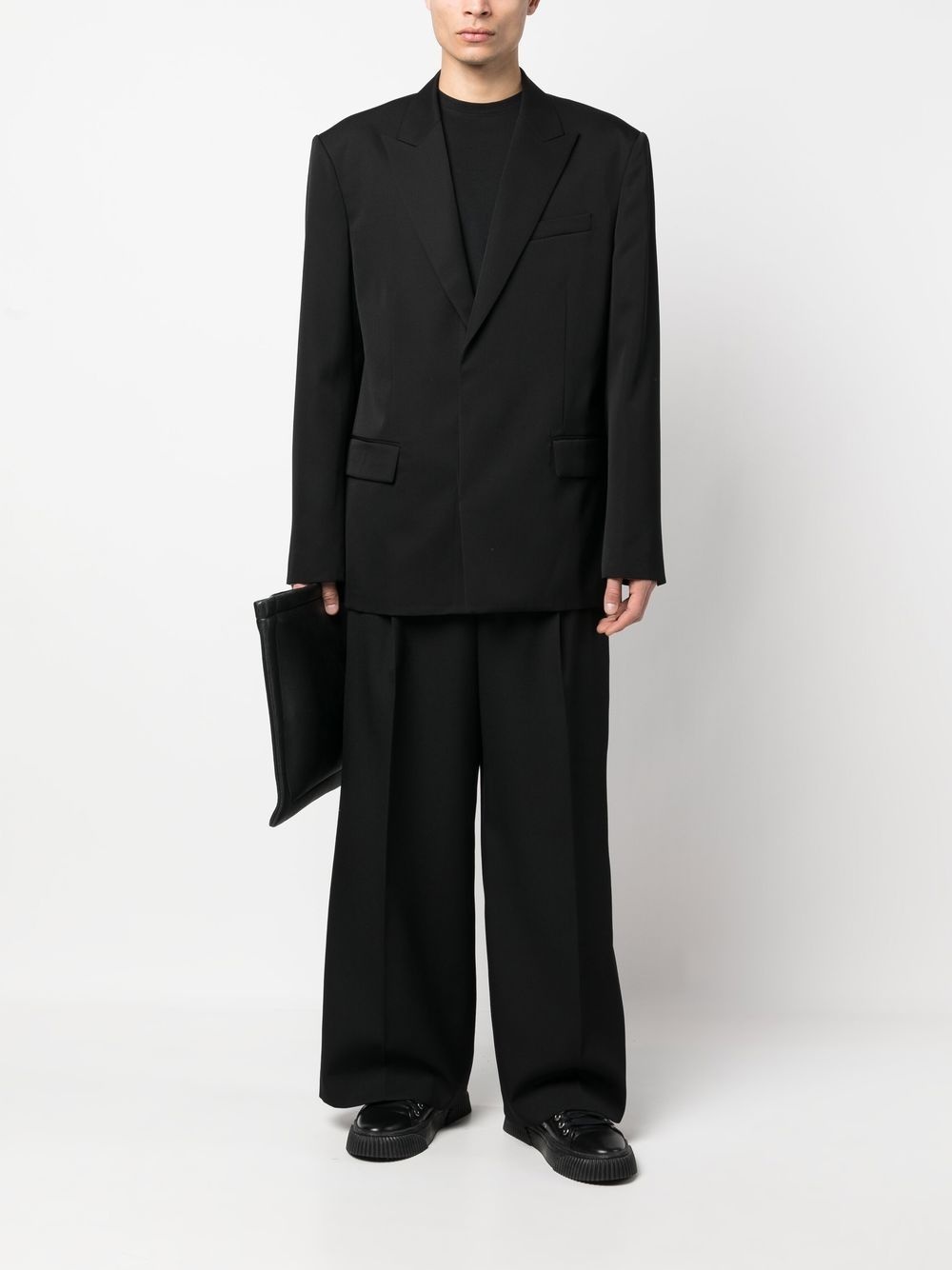pleated wide-leg trousers - 2