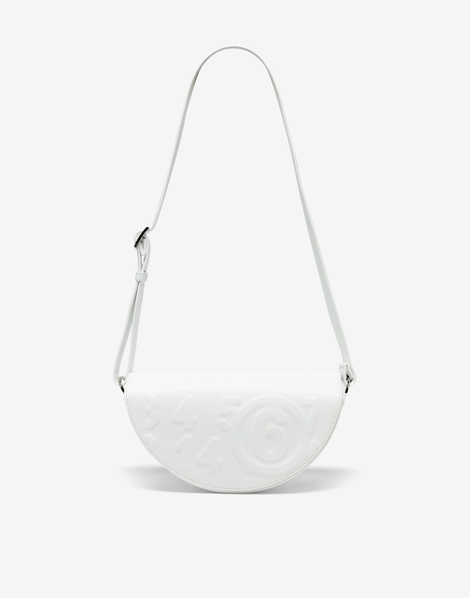 Embossed logo faux leather bag - 5