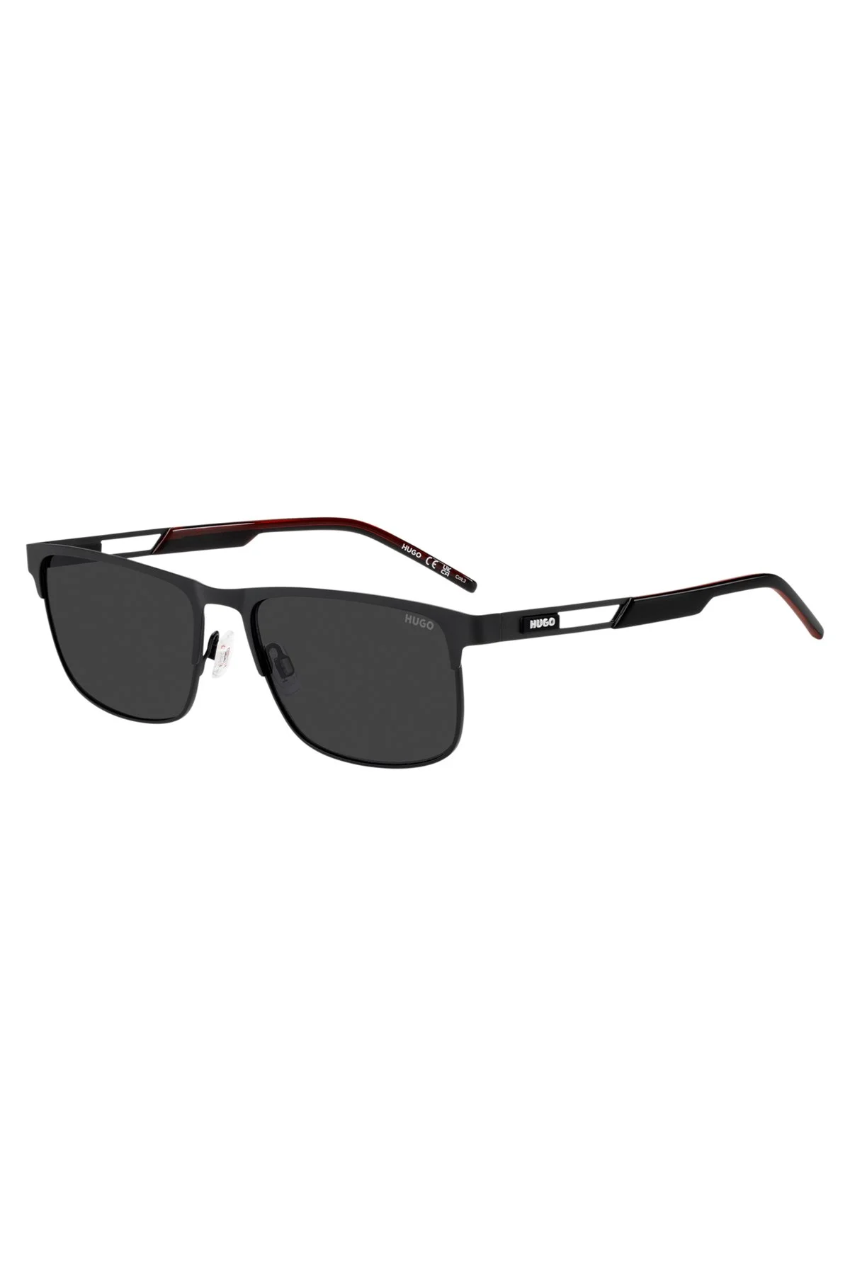 RUBBER-LOGO SUNGLASSES IN BLACK - 1