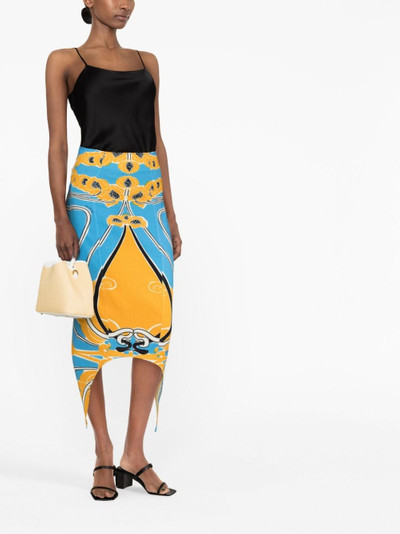 PATOU Curve Tapisserie-print skirt outlook