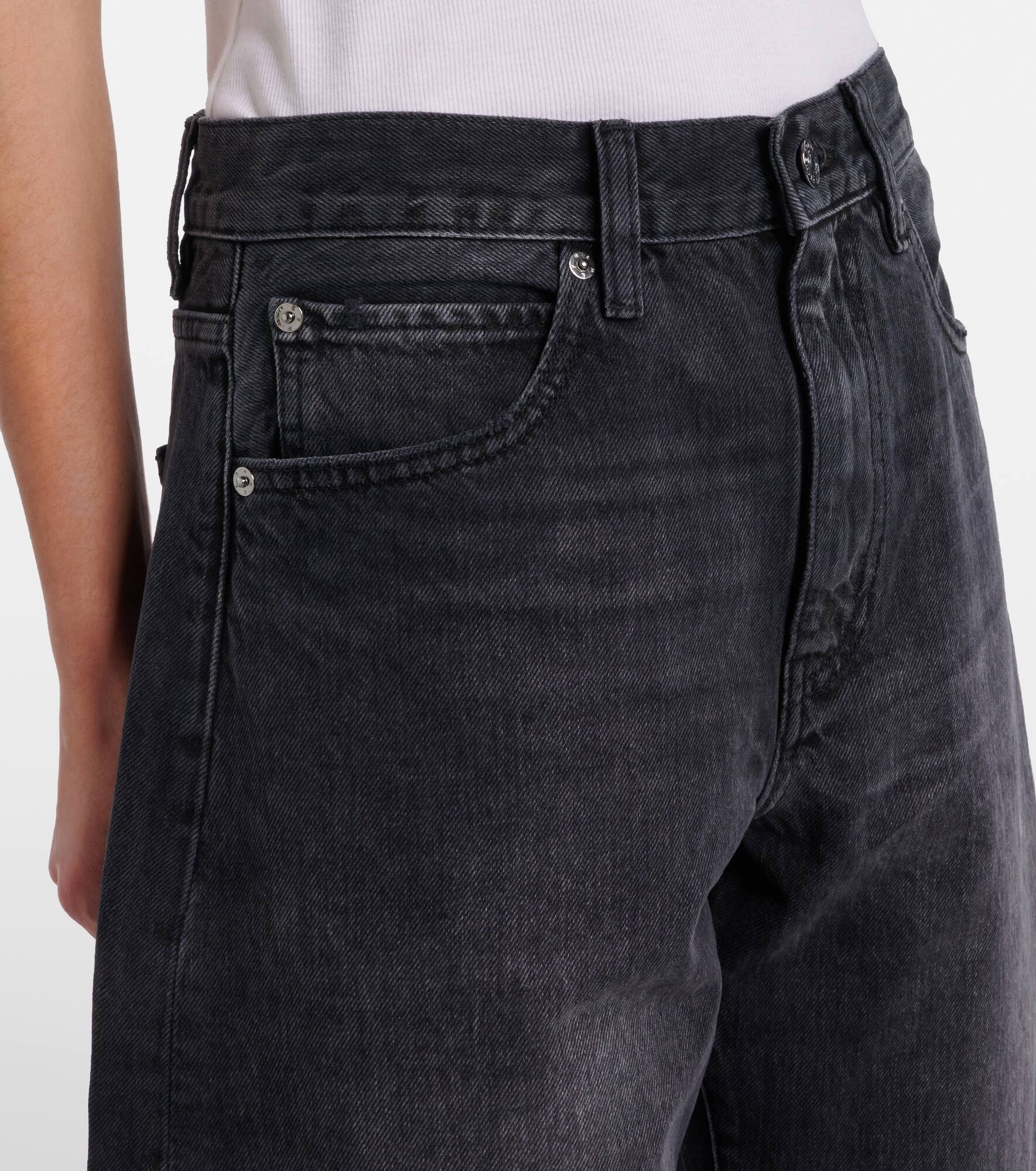 Bubble high-rise cropped barrel-leg jeans - 4
