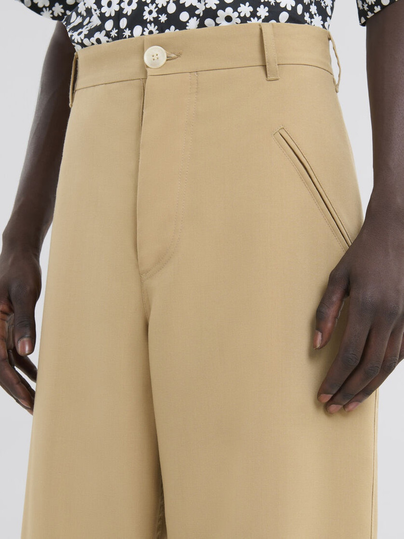 STRAIGHT LEG LIGHT BROWN TROUSERS 4