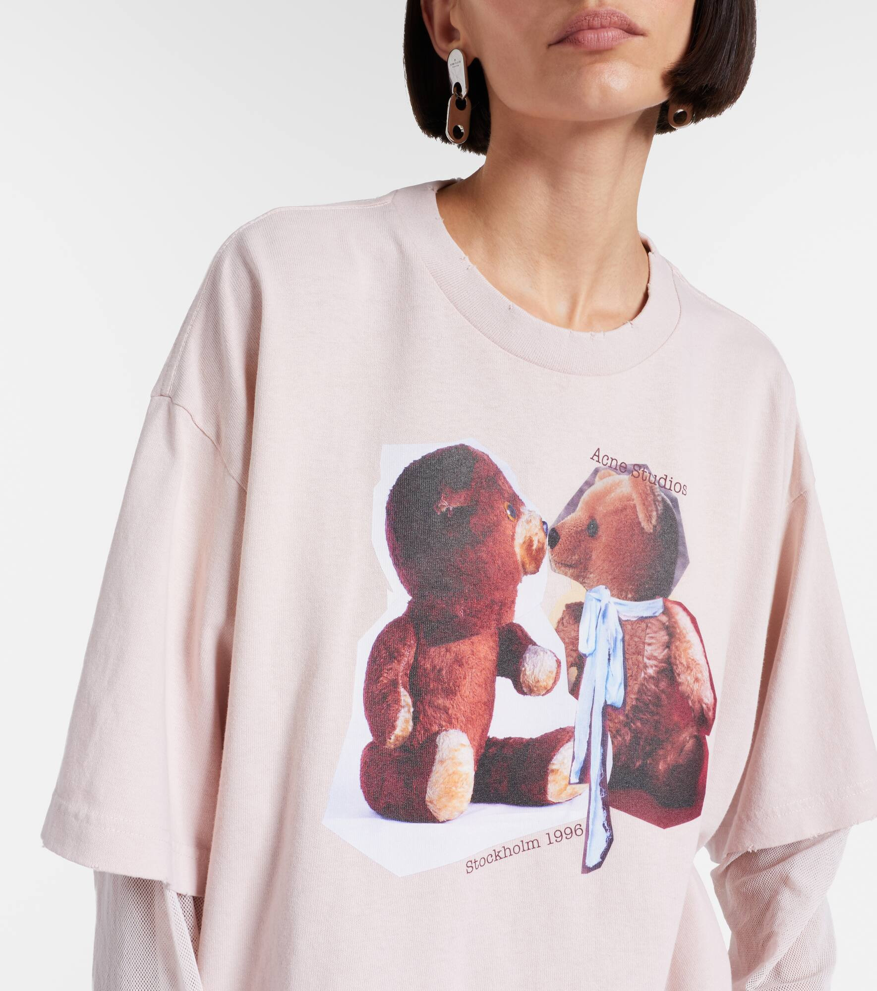 Layered printed cotton T-shirt - 4