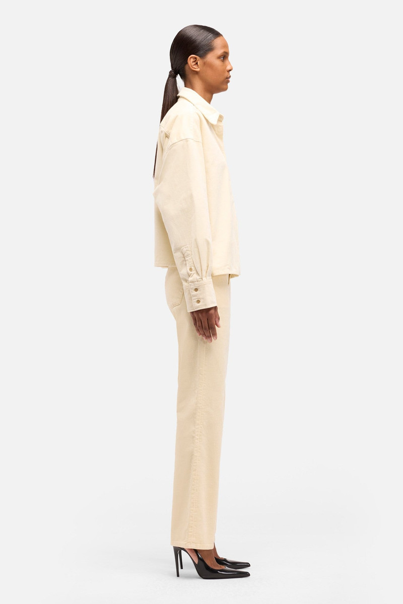 Corduroy Nina Cropped Shirt in Eggshell 6