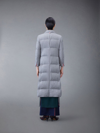 Thom Browne Flannel Down Wide Lapel Overcoat outlook