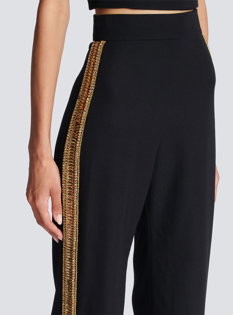 Embroidered wool Tuxedo trousers 7