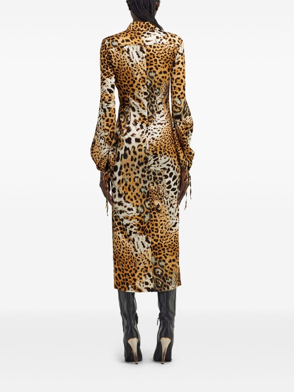 leopard-print midi dress - 5
