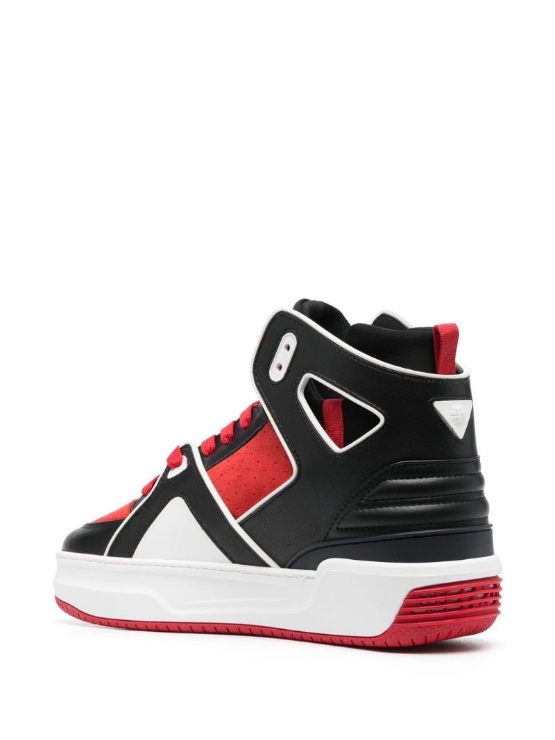 leather basketball sneakers - 3