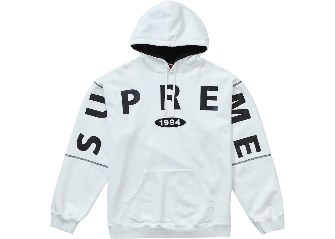 Supreme Spread Logo Hooded Sweatshirt White - 1