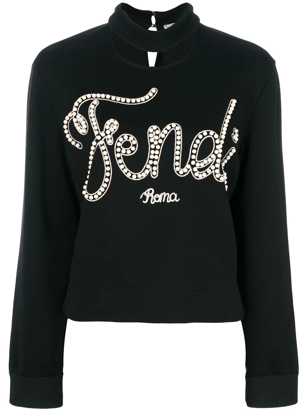 logo embroidered sweatshirt - 1