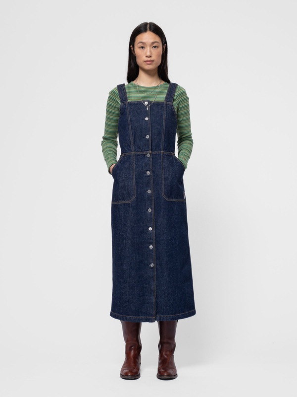 Mona Denim Dress 40s Redcast Dark Blue - 2
