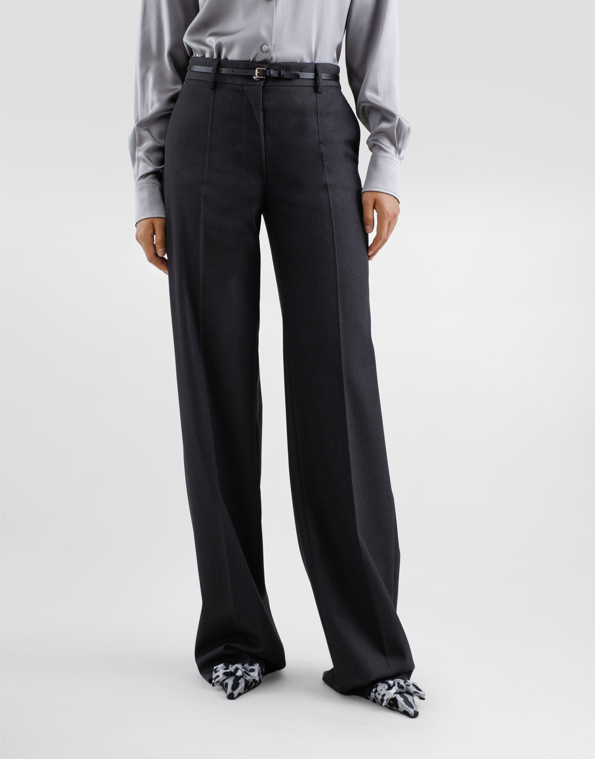 Flared woolen pants - 4