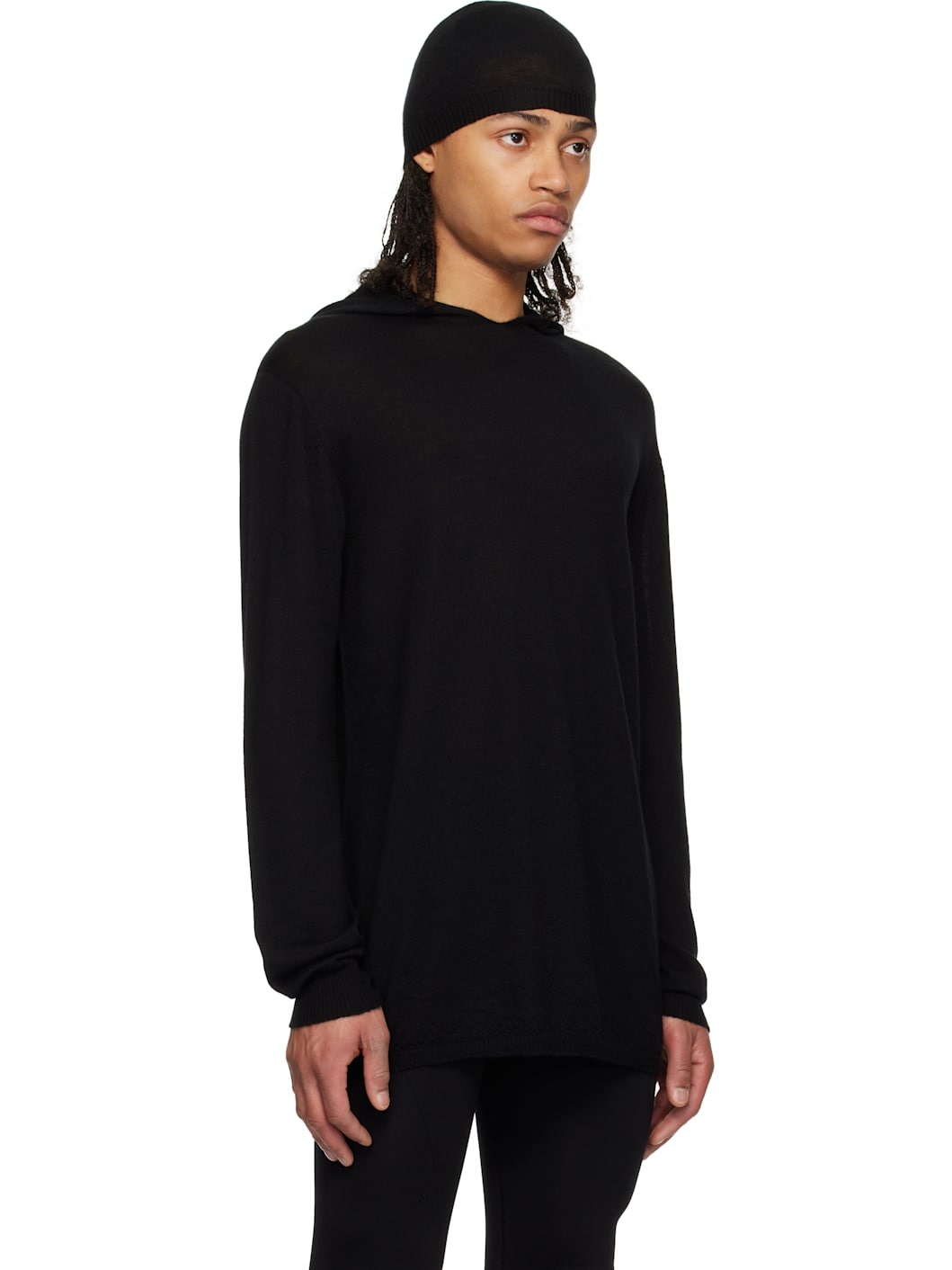 Black Hollywood Oversized LS Hoodie - 2