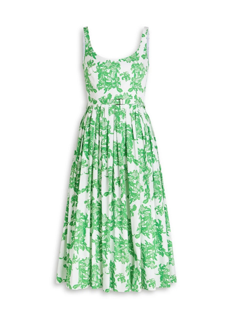 Emilia Wickstead Eglantine Printed Cotton-poplin Midi Dress - 1