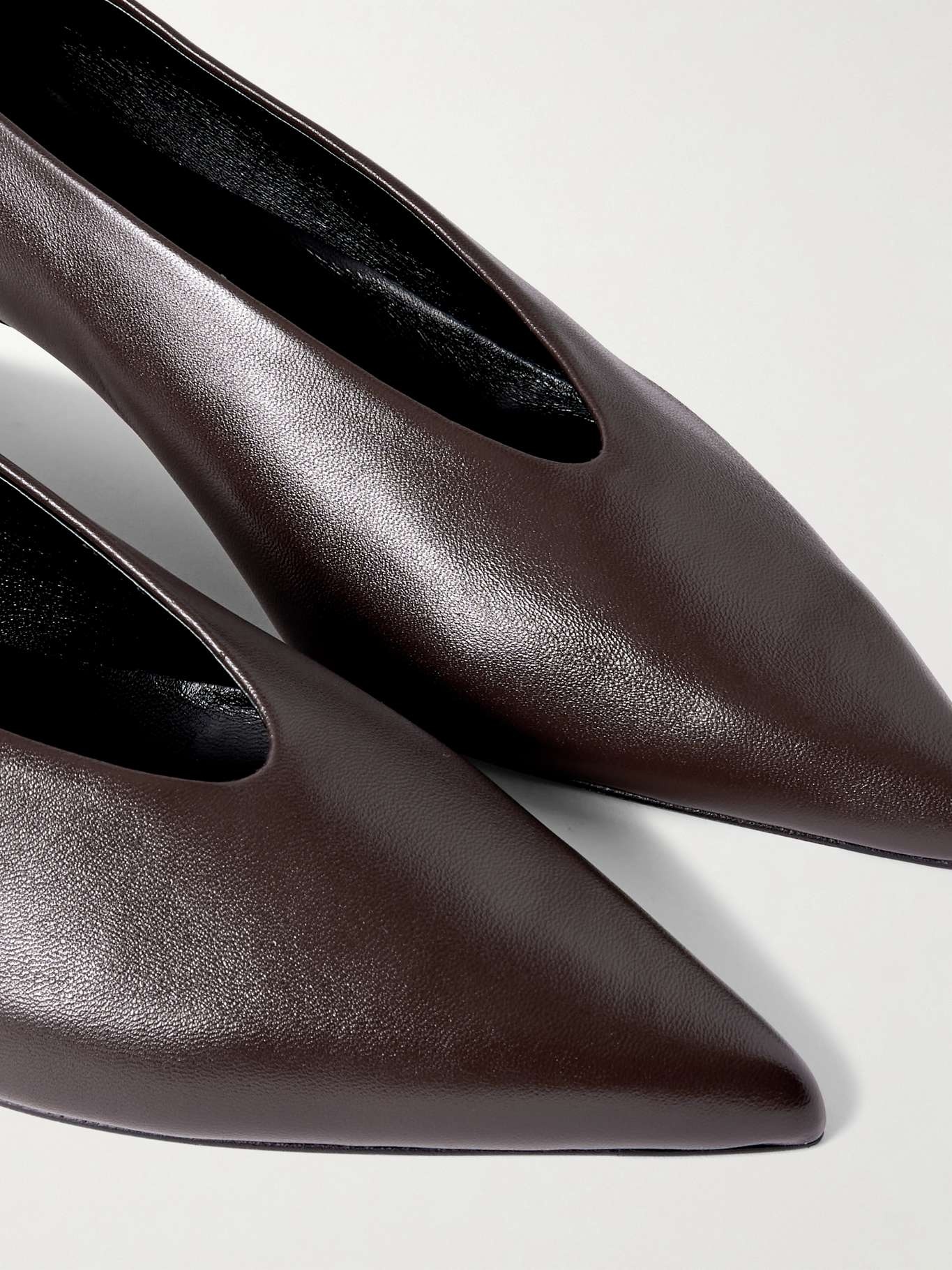 Clara leather pumps Chocolate - 4