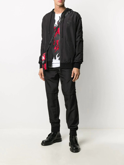 PHILIPP PLEIN logo-patch technical track pants outlook