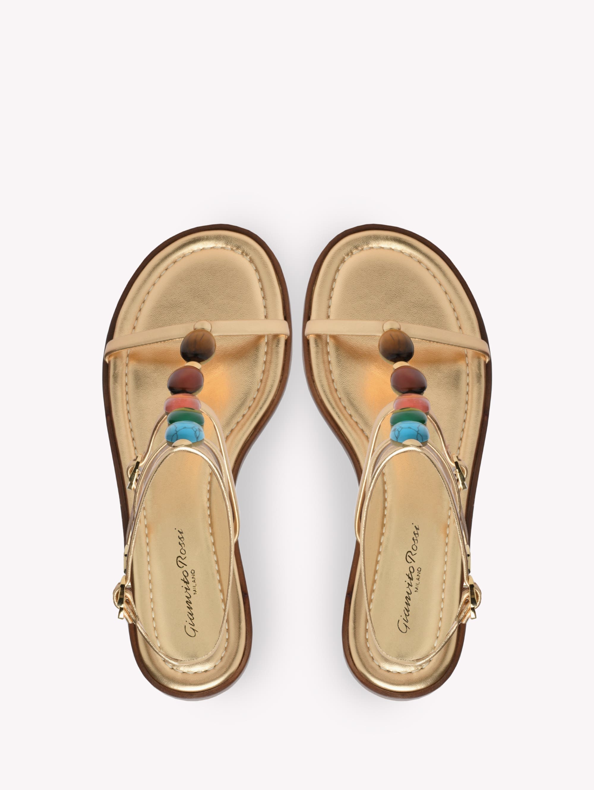Gianvito Rossi Shanti 05 Sandals in Metallic Gold at Nordstrom - 3