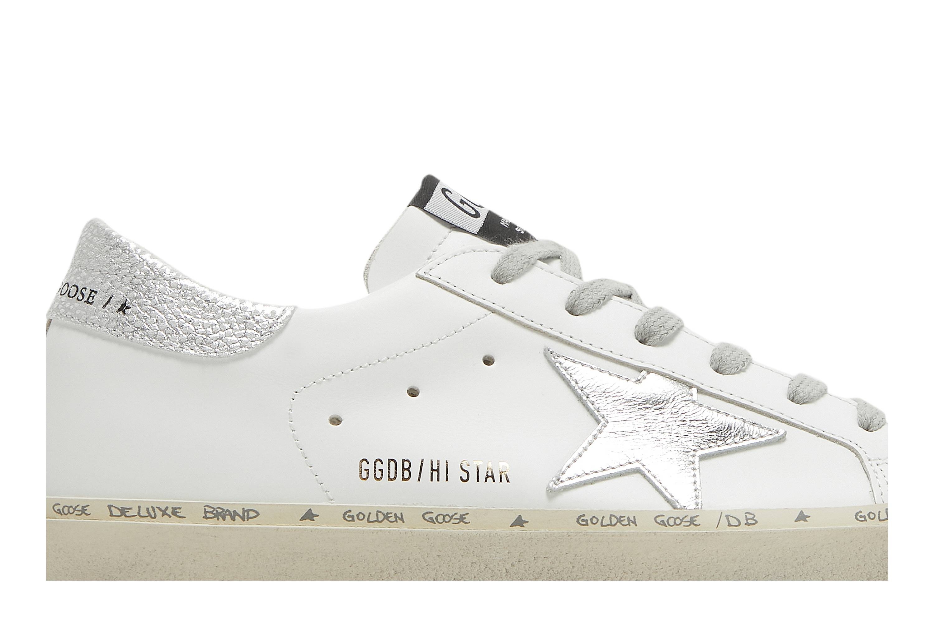 Golden Goose Wmns Hi Star 'White Silver' - 2