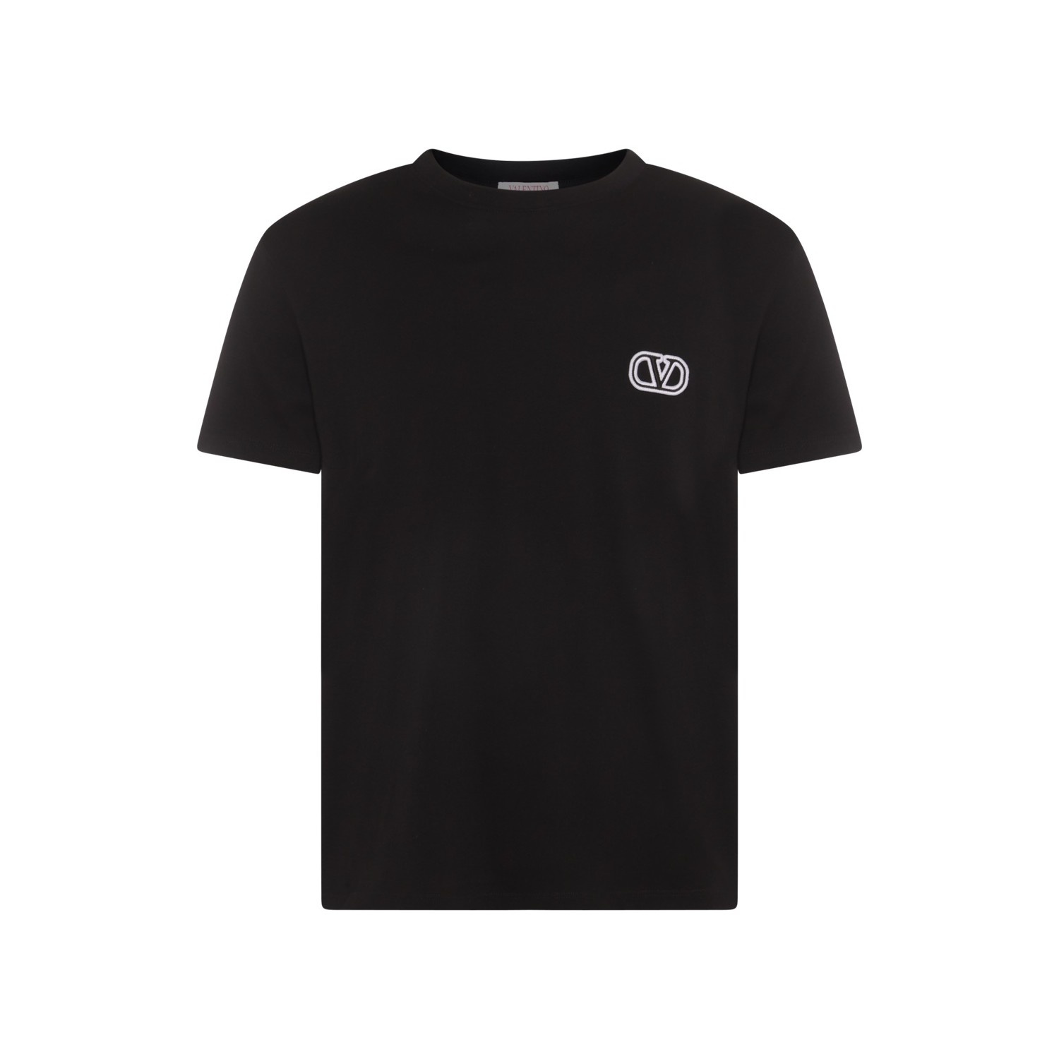 BLACK COTTON T-SHIRT - 1