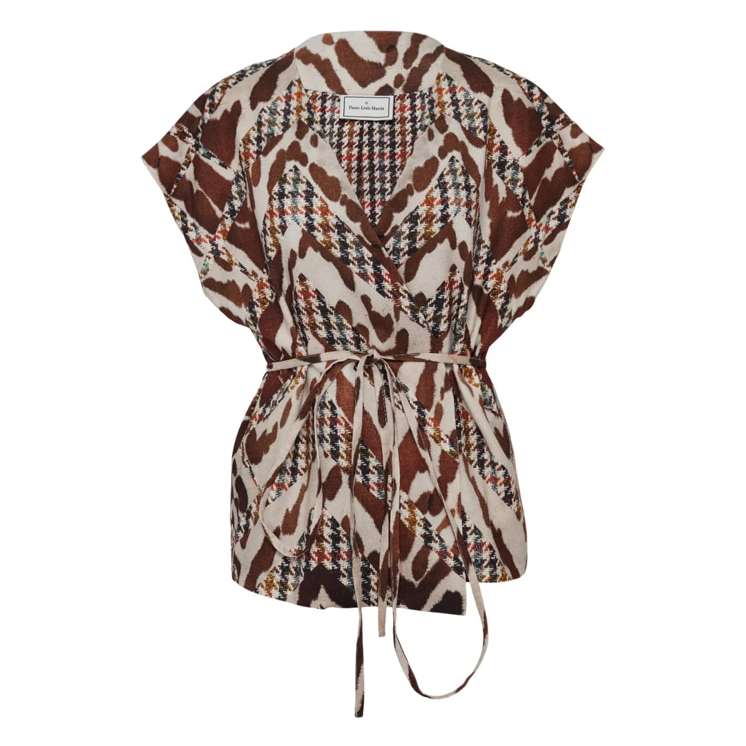 Pierre-Louis Mascia Printed Wrap Top - 1