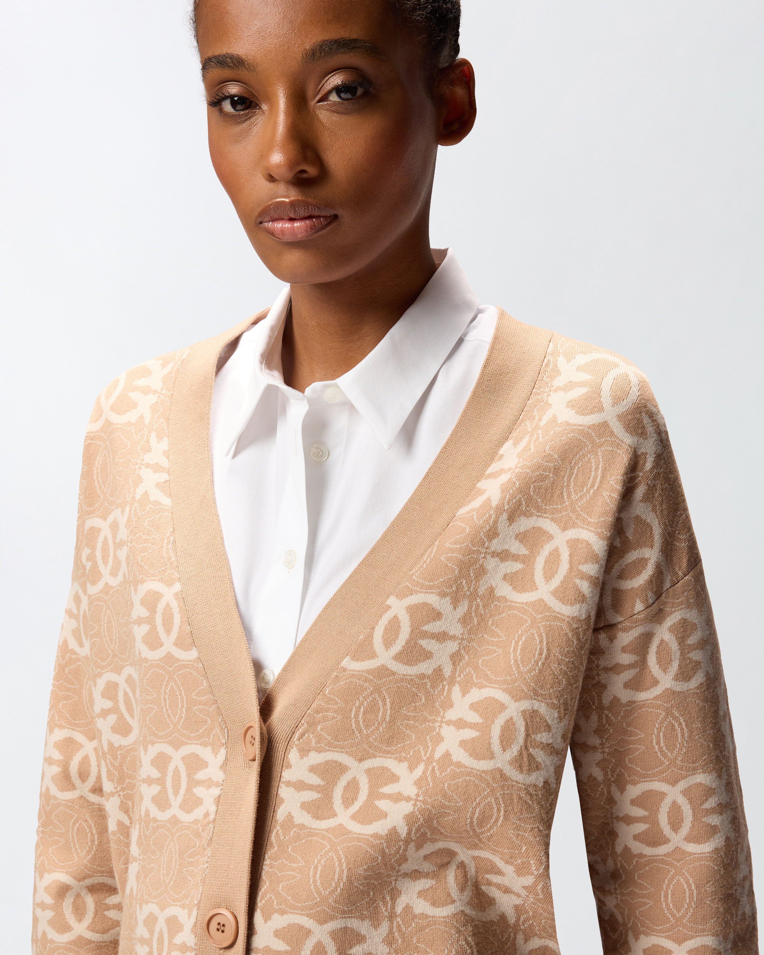 CARDIGAN WITH LOVE BIRDS LOGO - 5