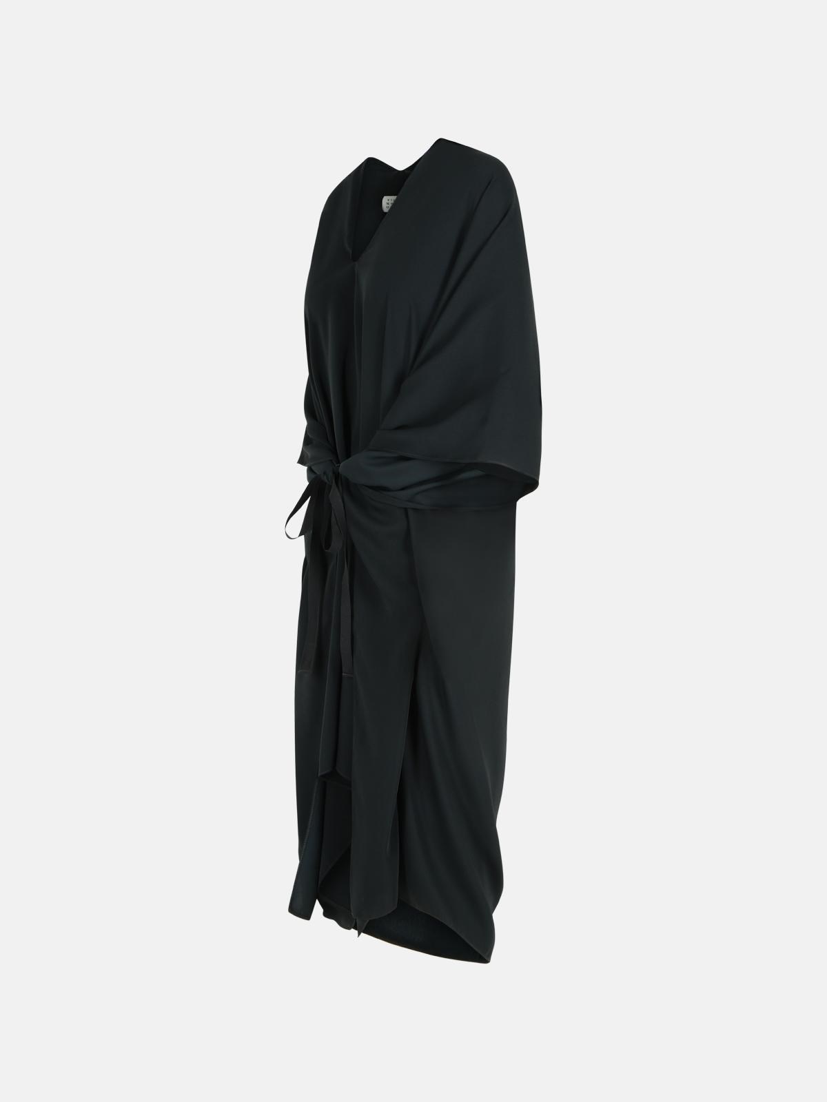 BLACK POLYESTER DRESS - 2