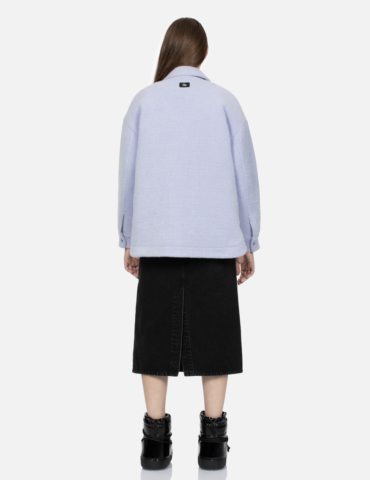 SEAGULL APPLIQUE FASHION FIT KNITTED SHIRT JACKET - 6
