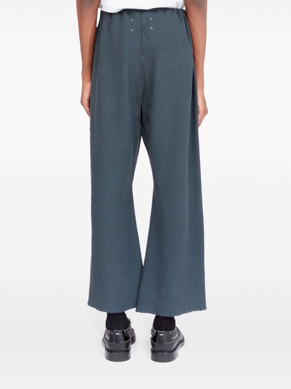 wide-leg cotton track pants - 5