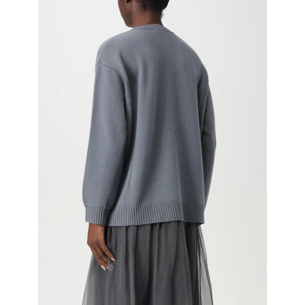 EMBROIDERED CASHMERE SWEATER LILAC - 3