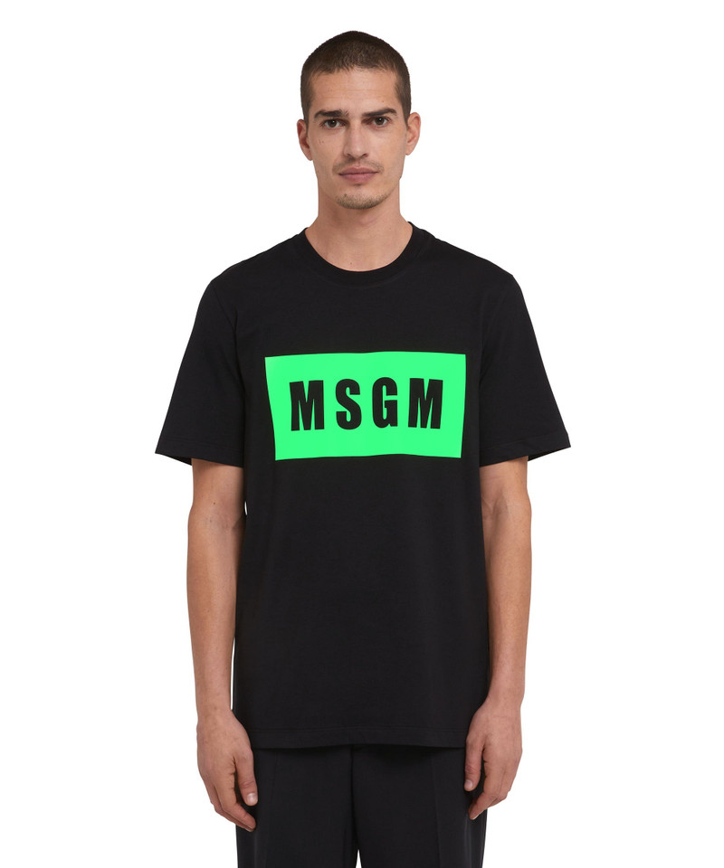 MSGM T-Shirt with box logo outlook