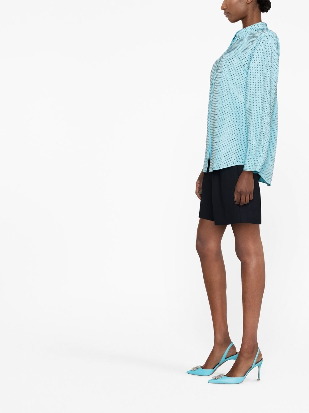 rhinestone-embellished long-sleeve shirt - 3