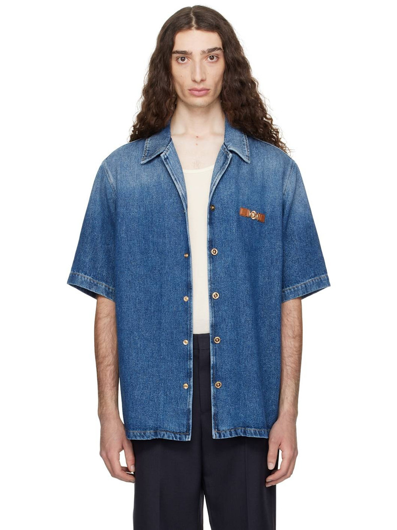 Blue Medusa Biggie Denim Shirt 1