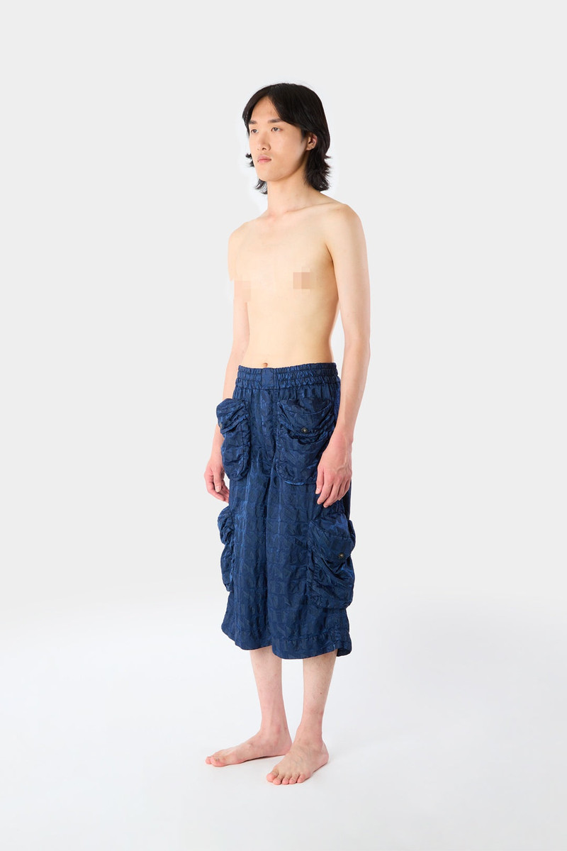 ALLOVER SHORT ELASTIC PANTS / blue 1