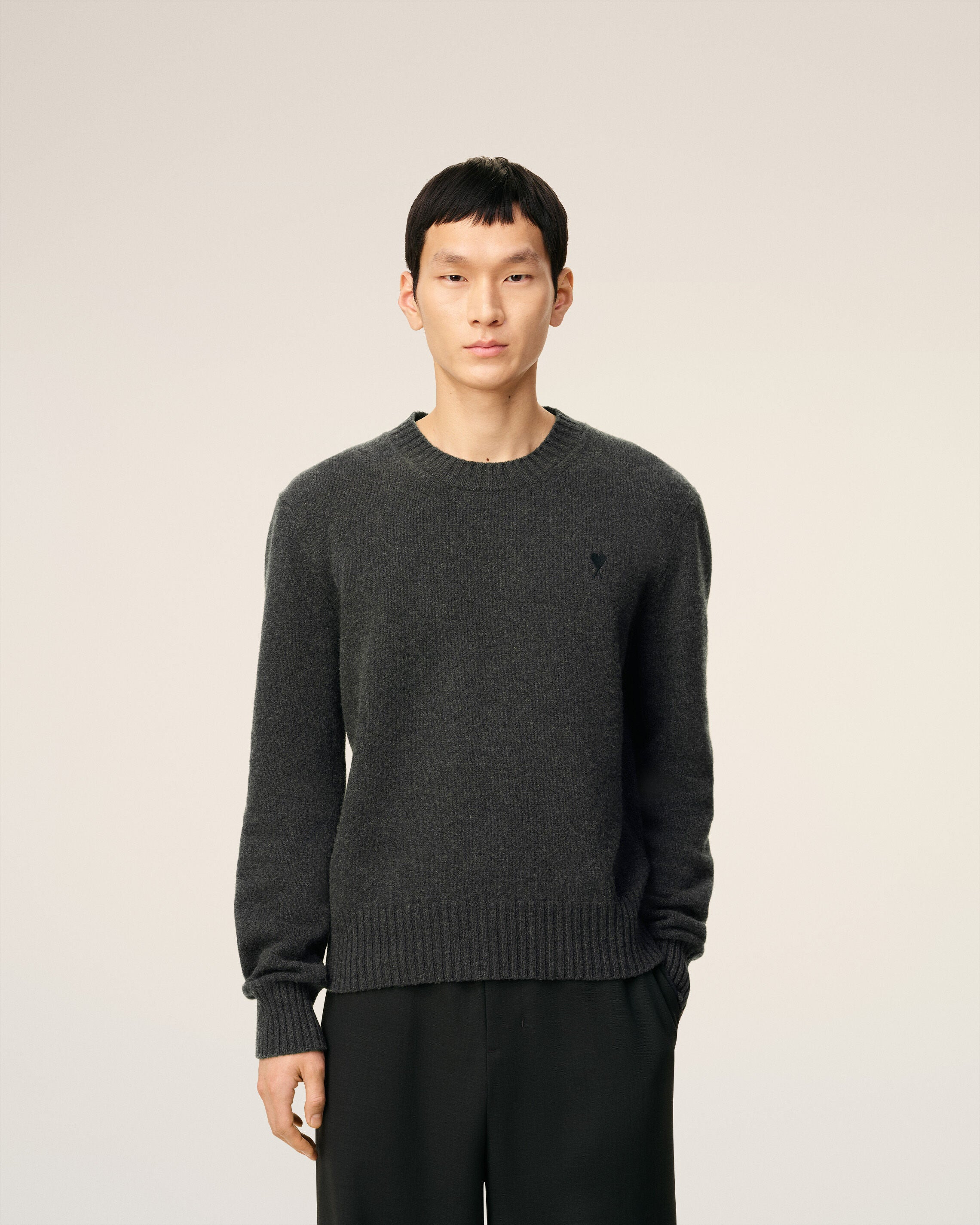 BLACK CASHMERE AMI DE COEUR CREWNECK SWEATER - 3