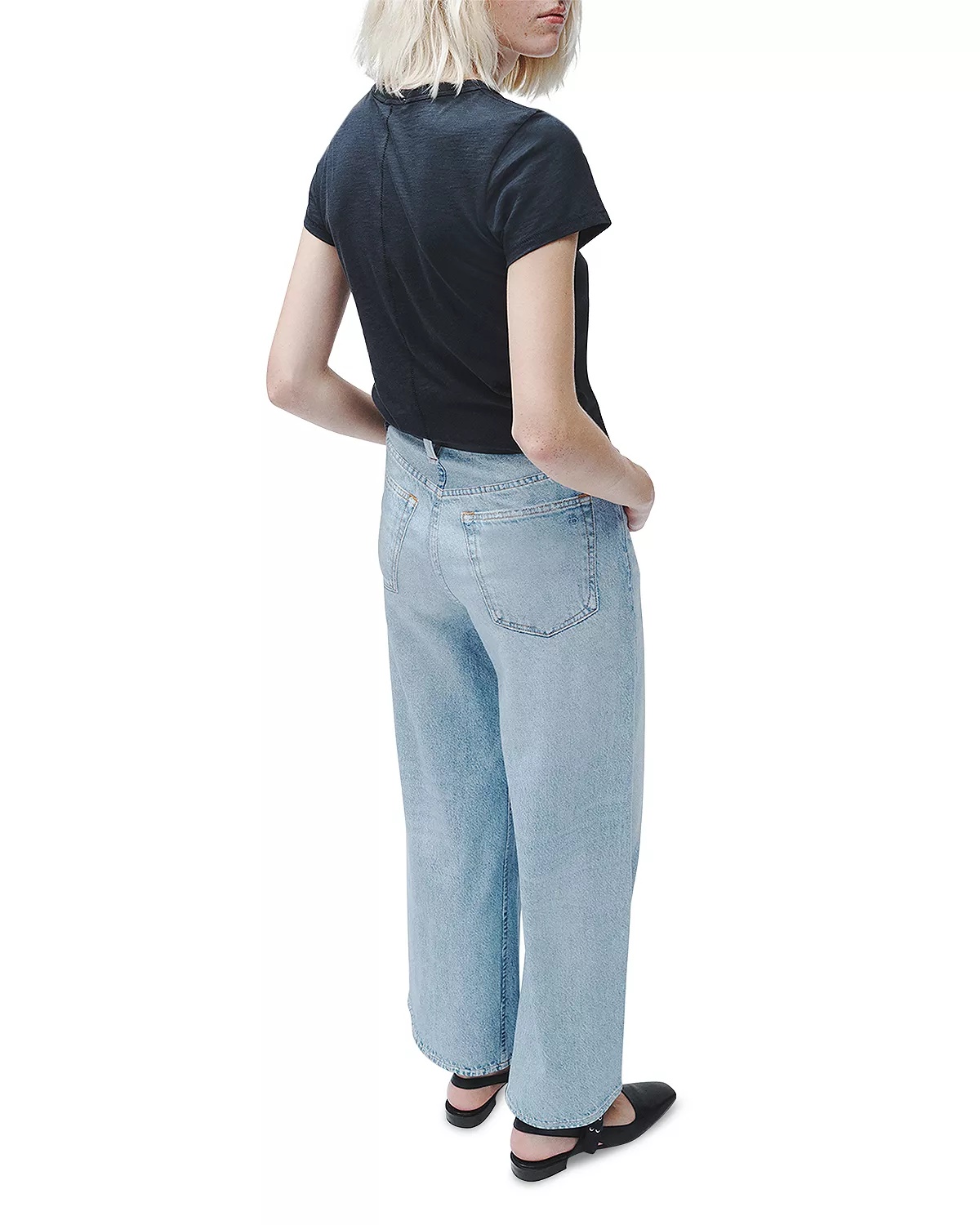 Miramar Sofie Cropped Cotton Terry Sweatpant Jeans in Meadowblue - 3
