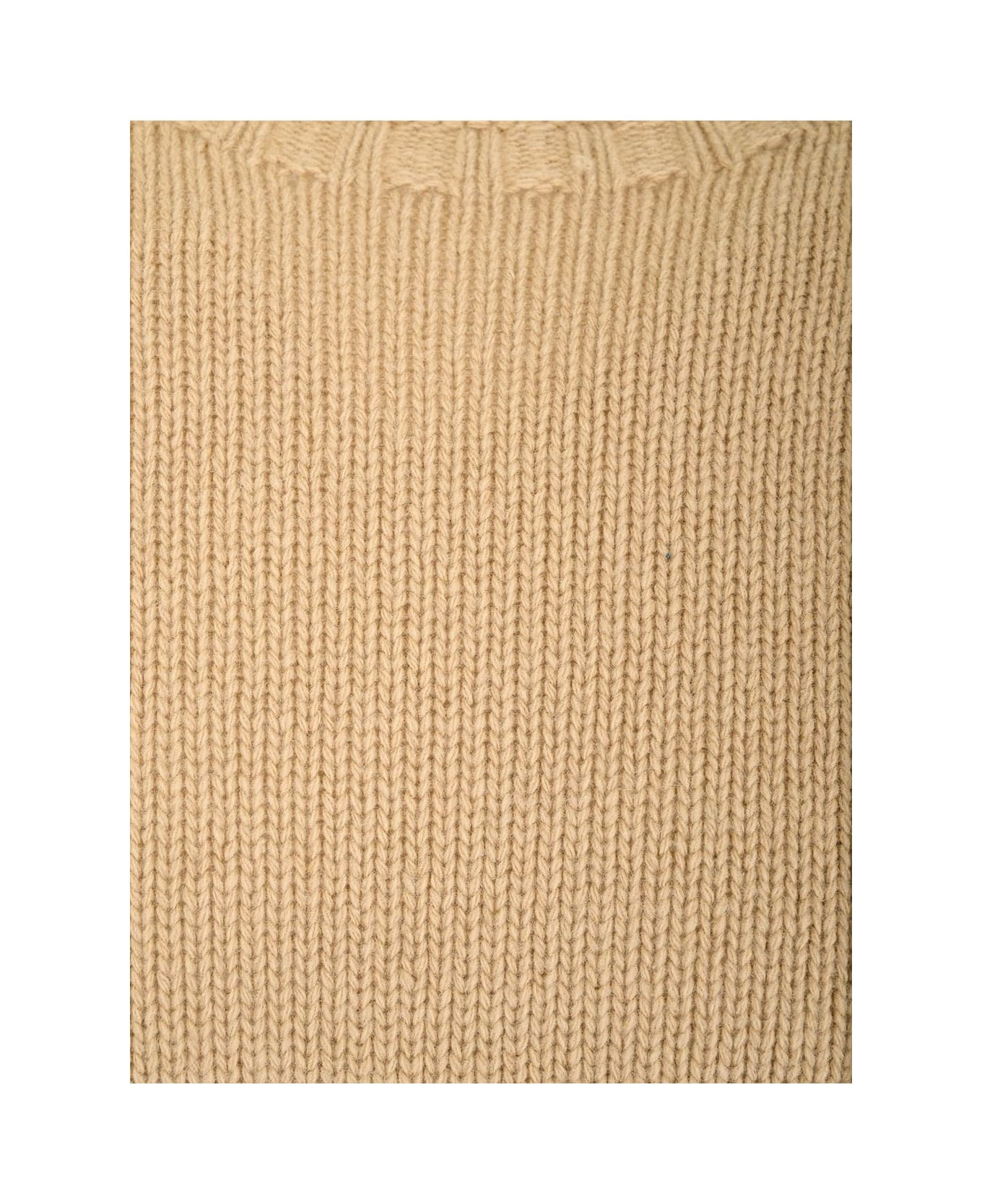 Wool Blend Curved Logo Sweater - 3