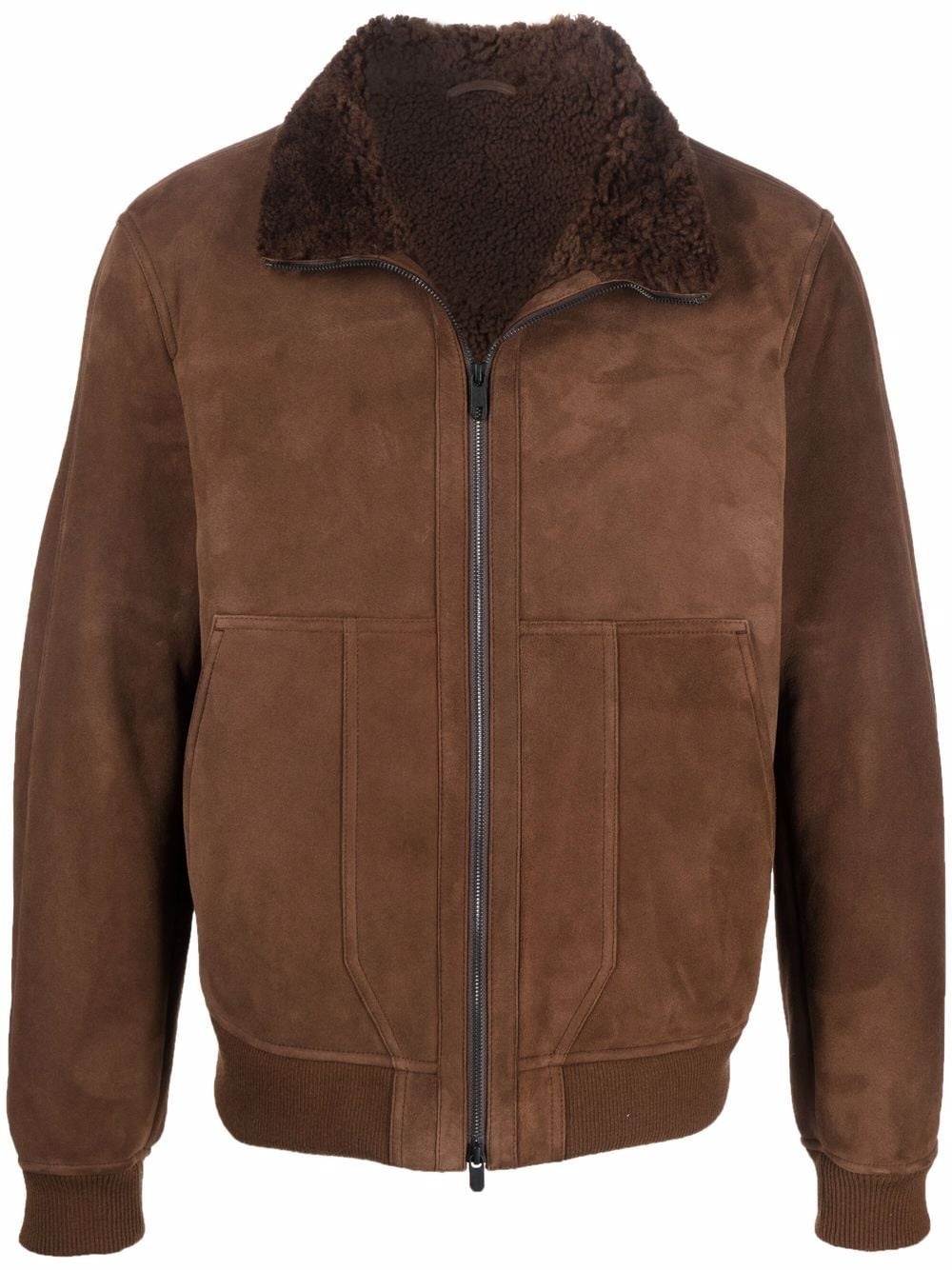 shearling-lined jacket - 1