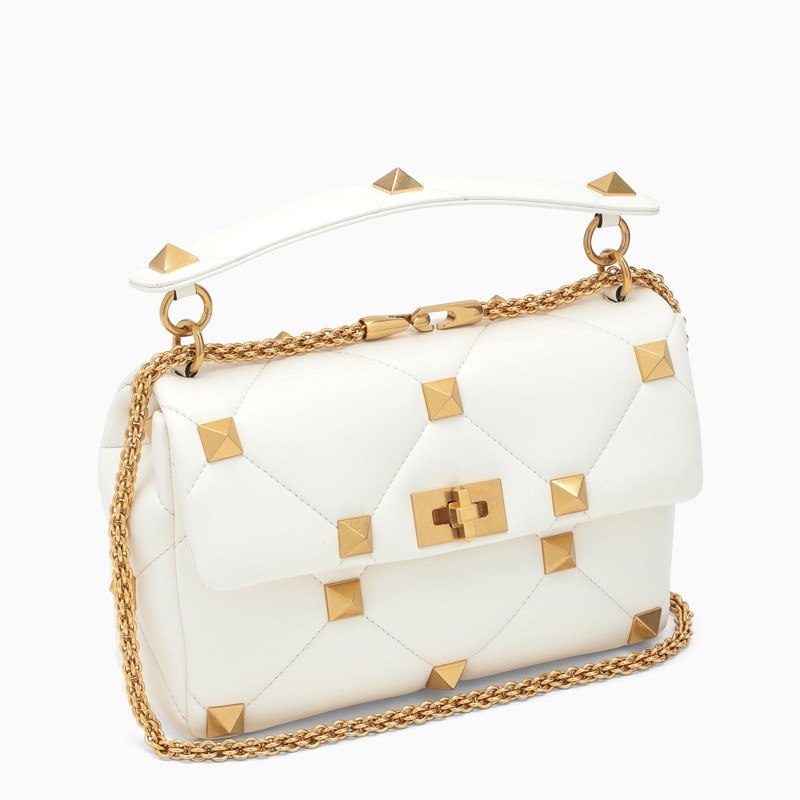 Valentino Garavani Ivory Roman Stud The Shoulder Large Bag Women - 2