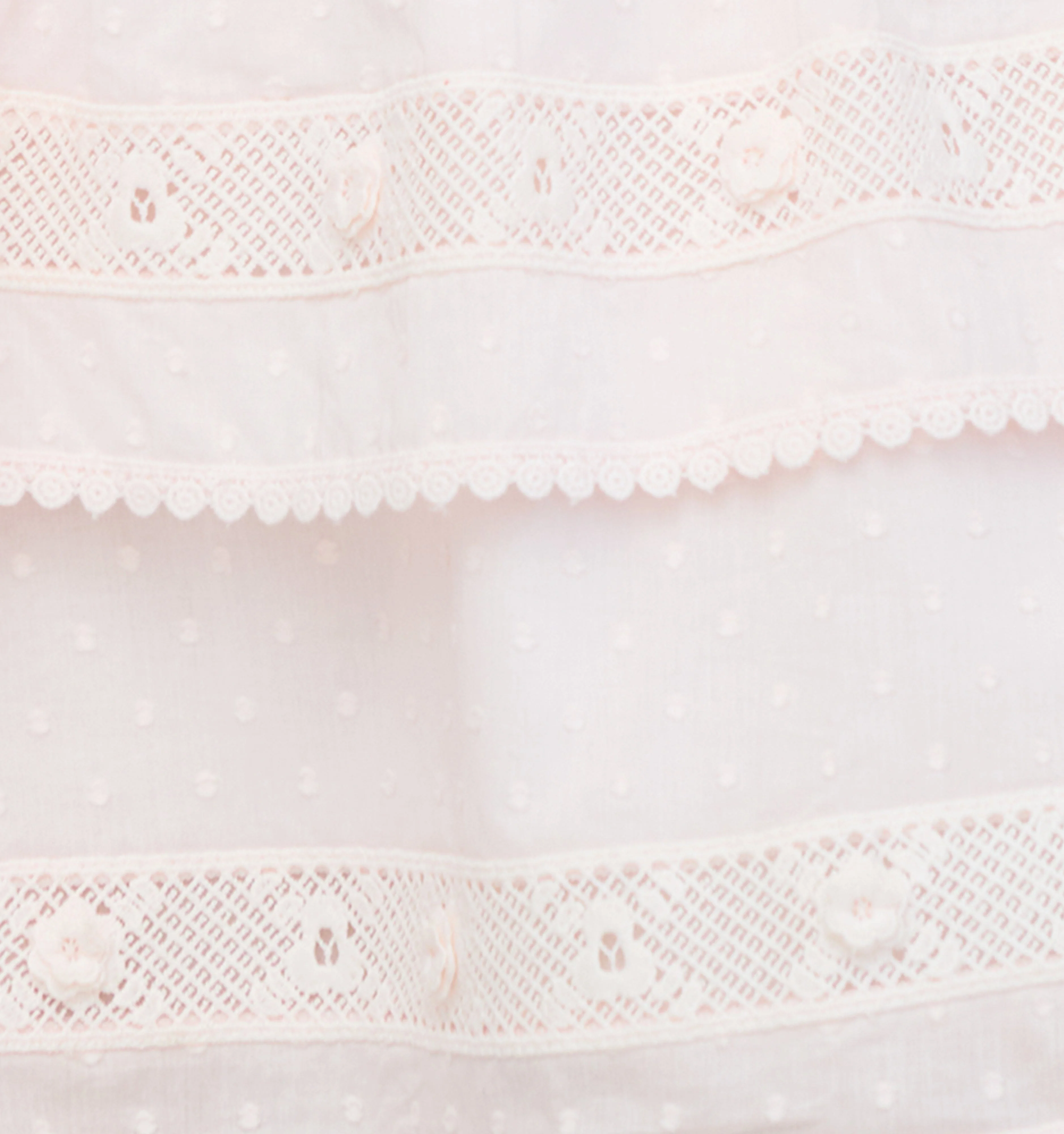 The Meena Skirt - Powder Pink Swiss Dot - 1