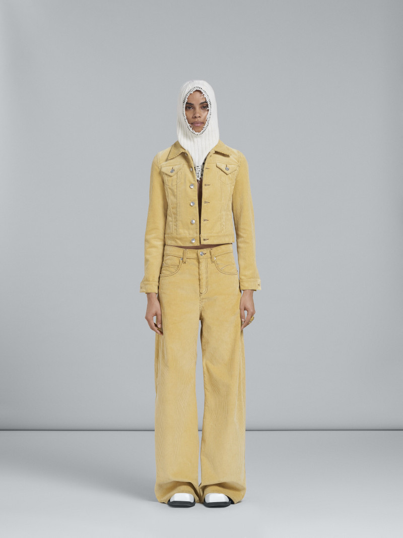 Marni LIGHT YELLOW CORDUROY PANTS outlook